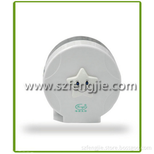 Wall mounted hanging manual robust reliable round toilet paper dispenser